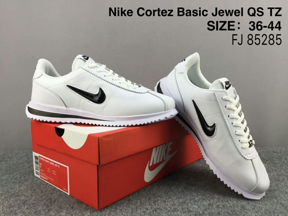 NiKe Cortez Basic Jewel QS TZ White Black Shoes